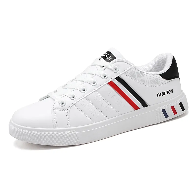 Summer Men's Shoes 2024 New Korean Style Versatile White Sneakers Student Flat Skateboard Shoes Men's Trendy Casual Sports Shoes