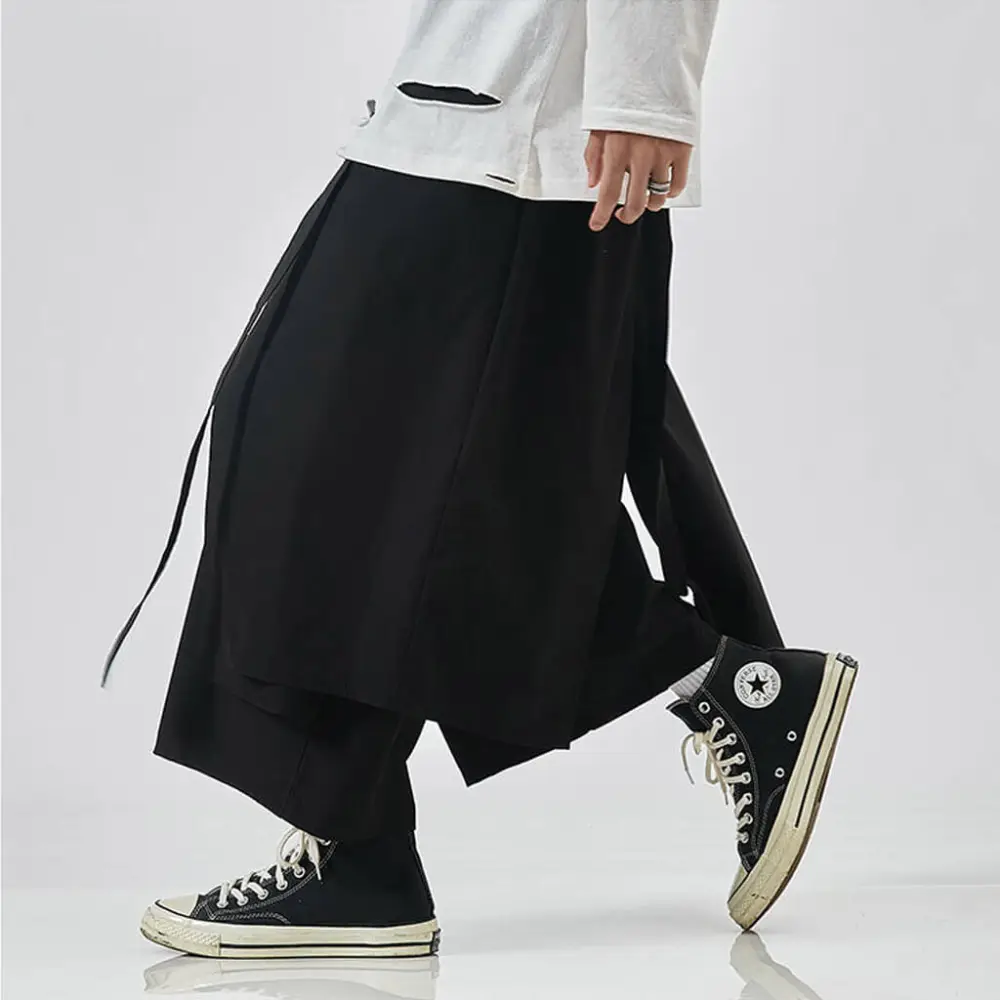 Wide Pleated Hakama Pants