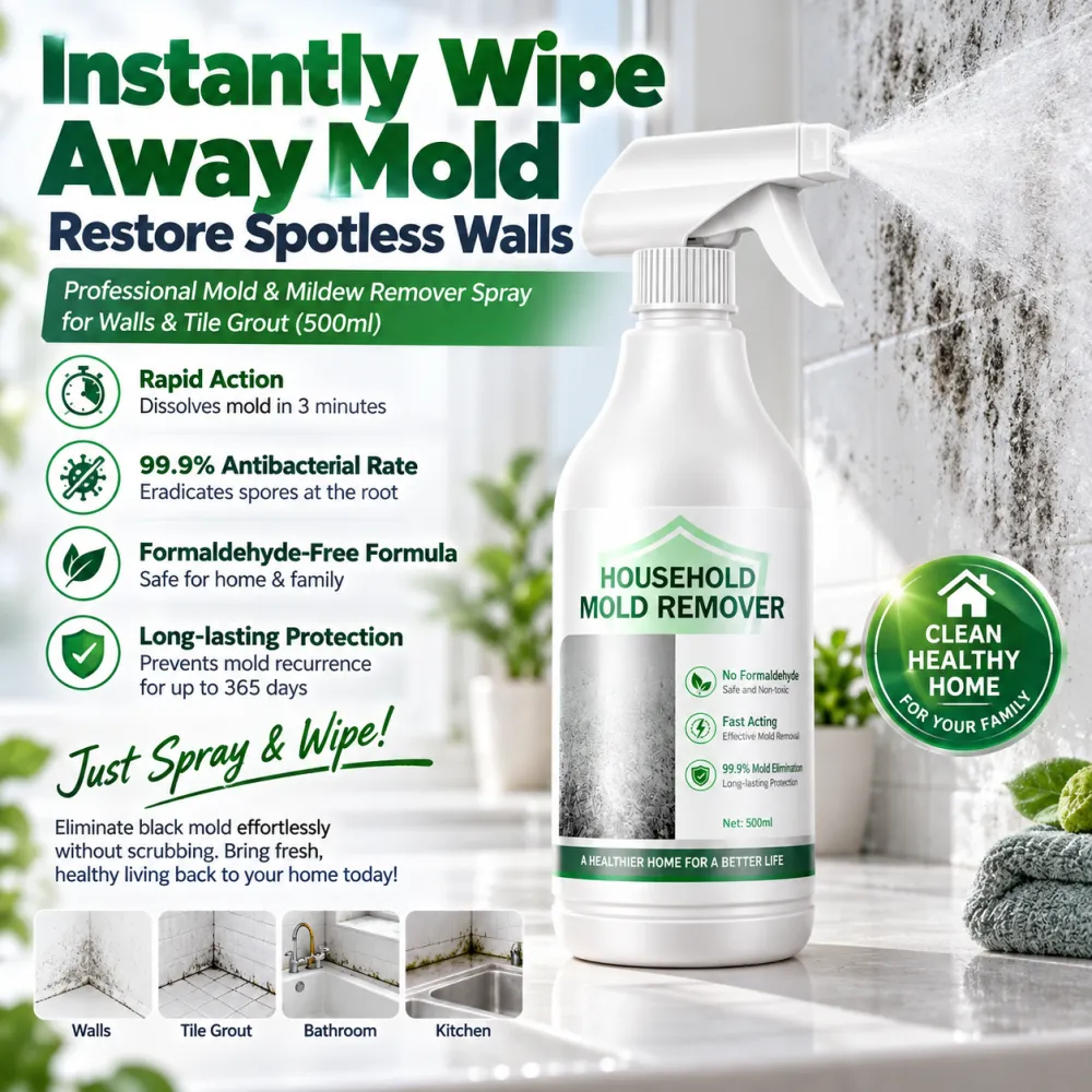 White Wall Tile Grout Mold Remover Spray