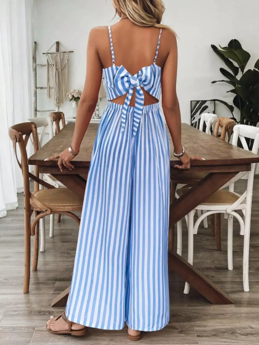 Wide Leg Spaghetti Jumpsuit