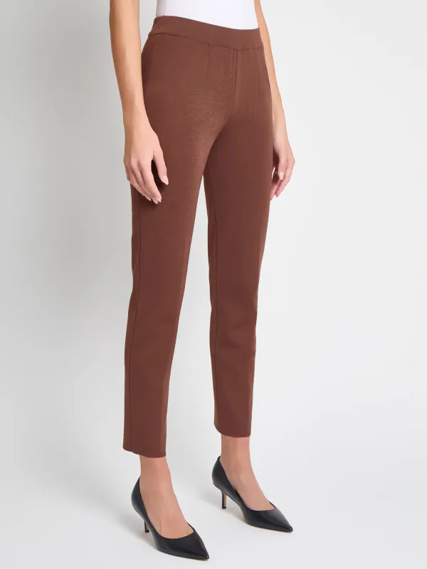 Solid Color Mid Waist Pants