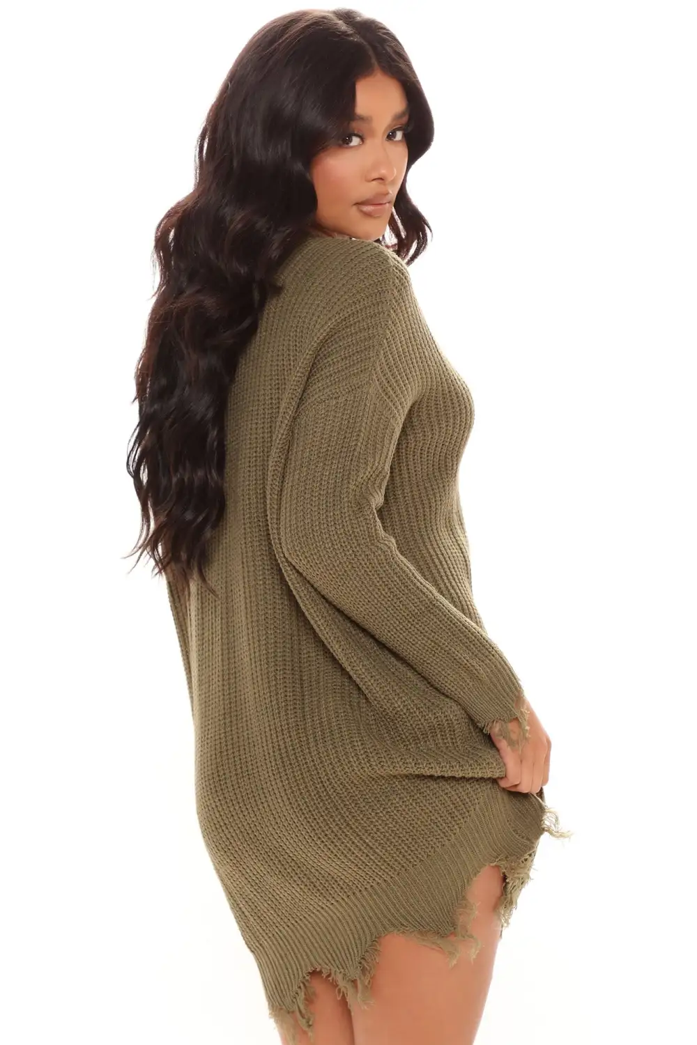 Sarabeth Sweater Mini Dress - Olive