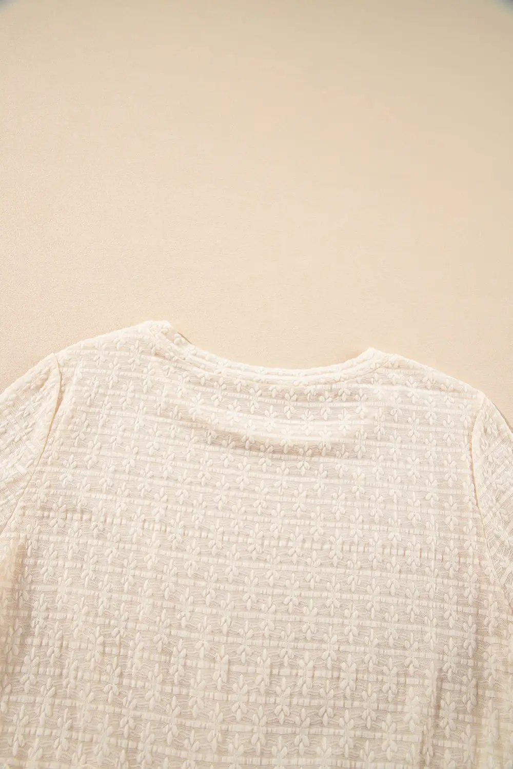 Ruffled Textured Short Sleeve Blouse