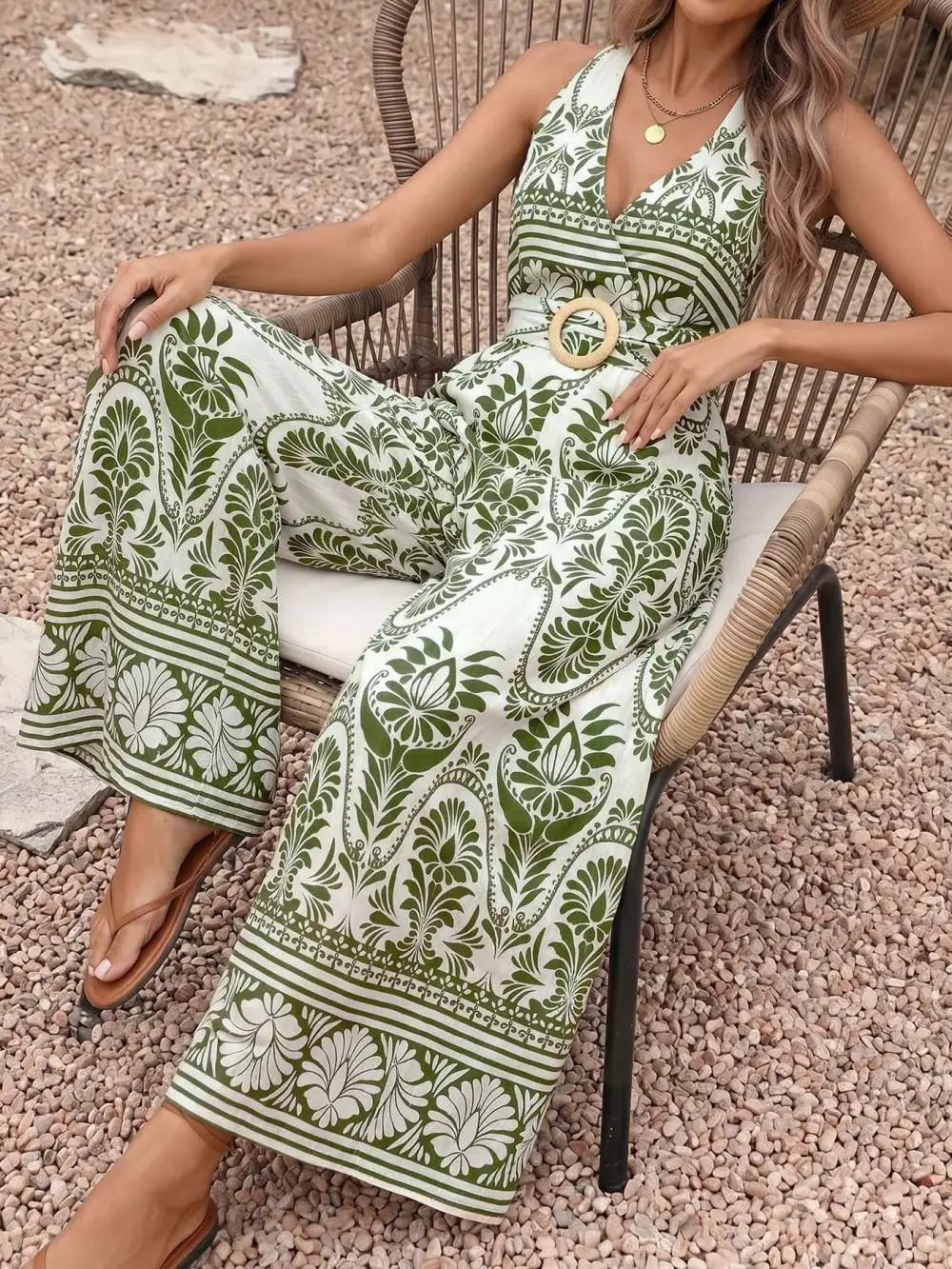 Wide Leg Halter Jumpsuit