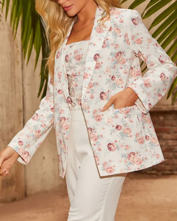 Floral Print Blazer