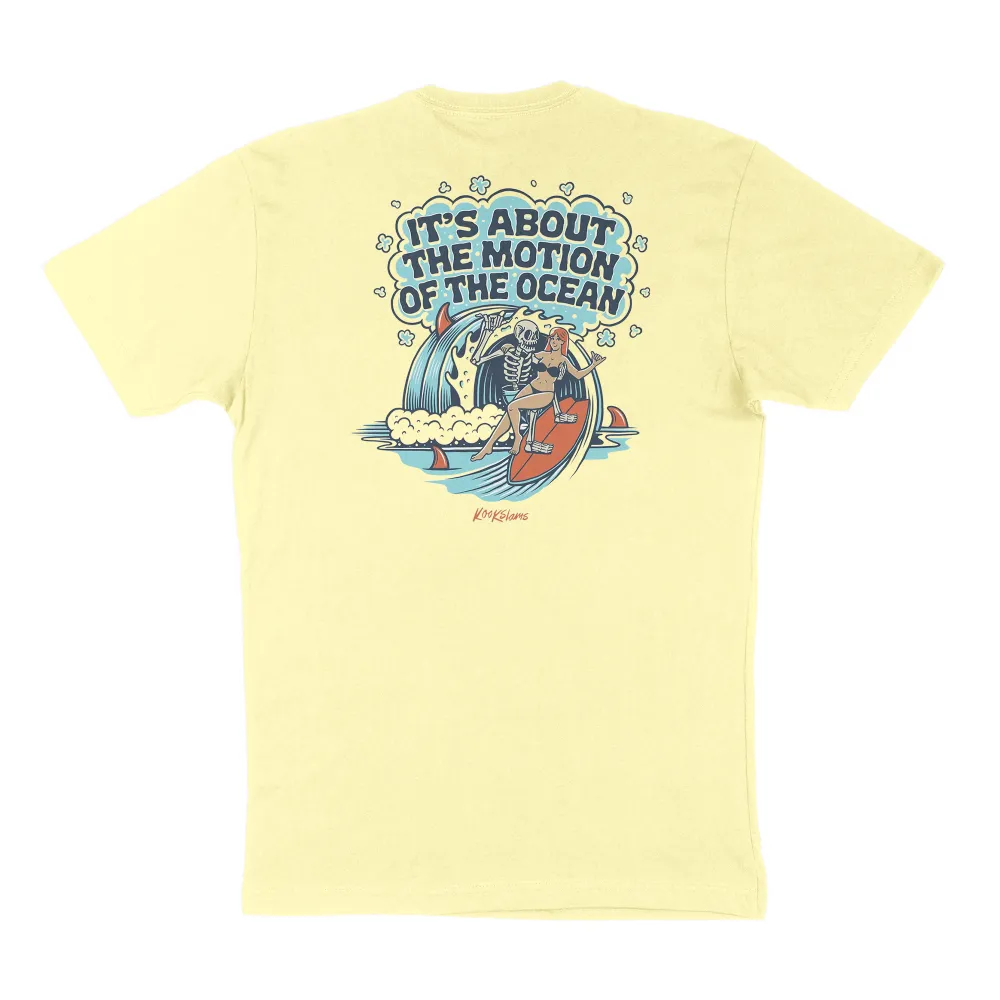 Pure Cotton Round-Neck Ocean Sports T-Shirt