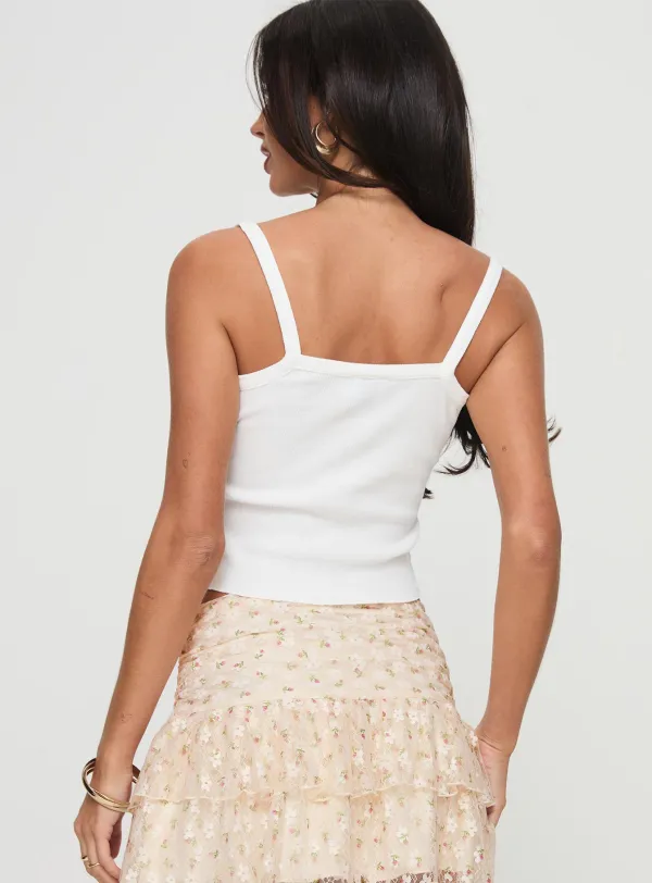 Ribbed Graphic Tank Top