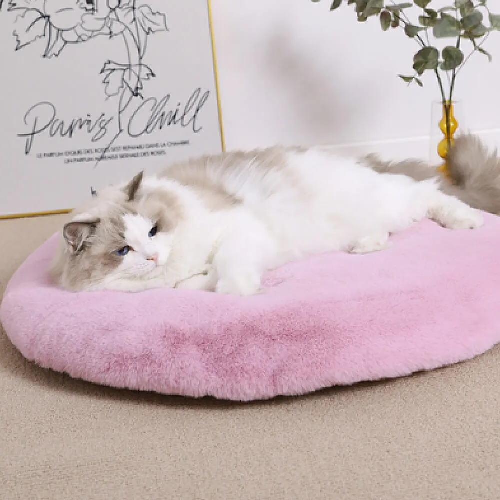 Super Soft Handmade Imitation Fur Round Fluffy Pet Mat