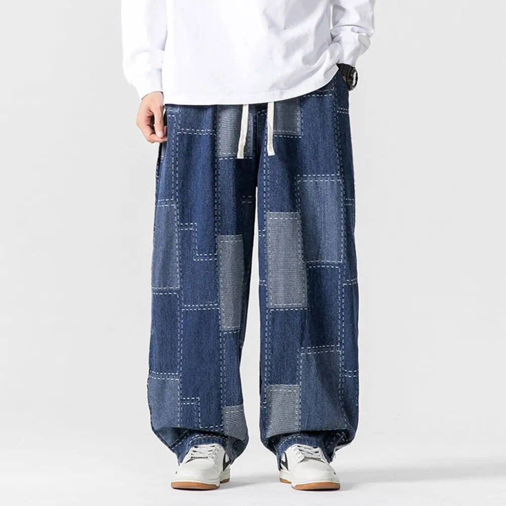 Patch Detail Wide Pants