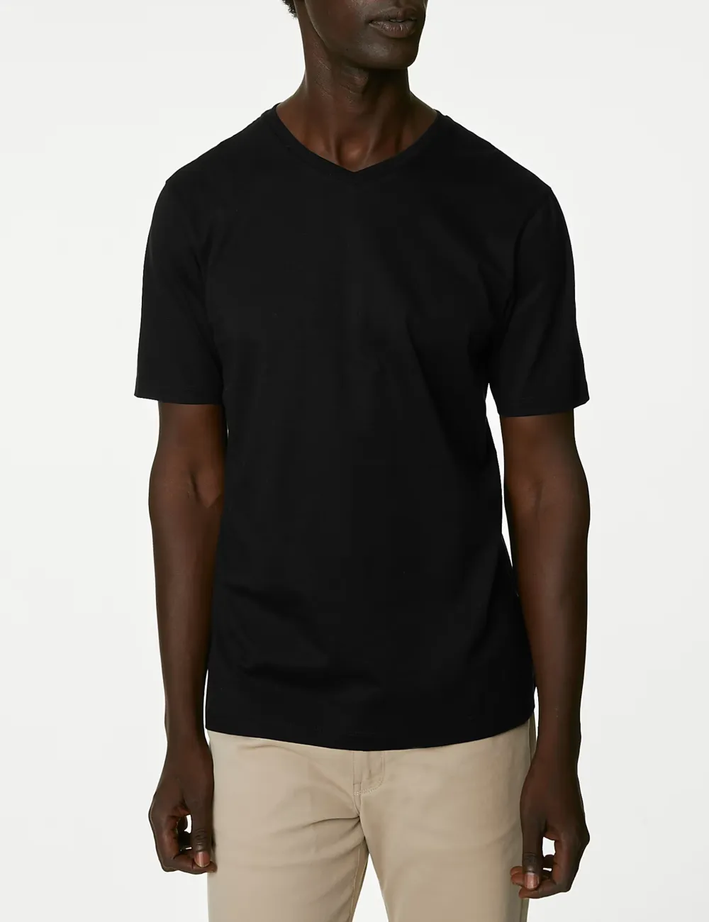 Pure Cotton V-Neck T-Shirt