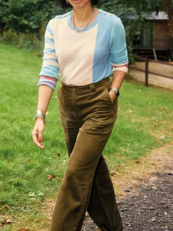 Crew Neck Colourblock Jumper