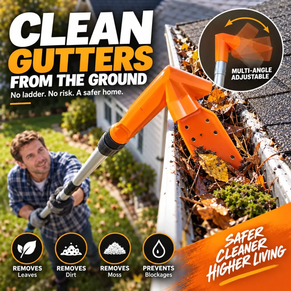 🔧 LIMITED‑TIME 49% OFF! ✨ No-Climb Gutter Cleaning Tool