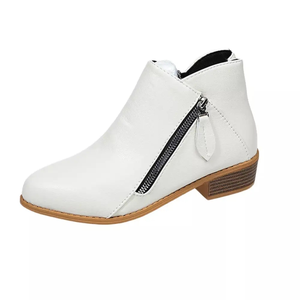 Side-Zip Block Heel Boots