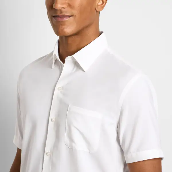 Placed Print Short Sleeve Camp Shirt