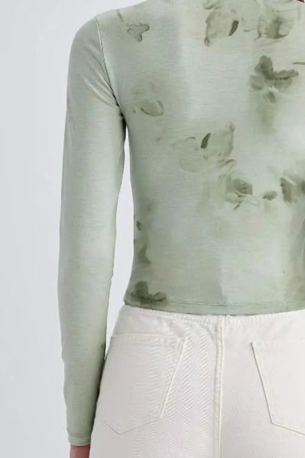 Fitted Half Turtleneck Long Sleeve T-Shirt