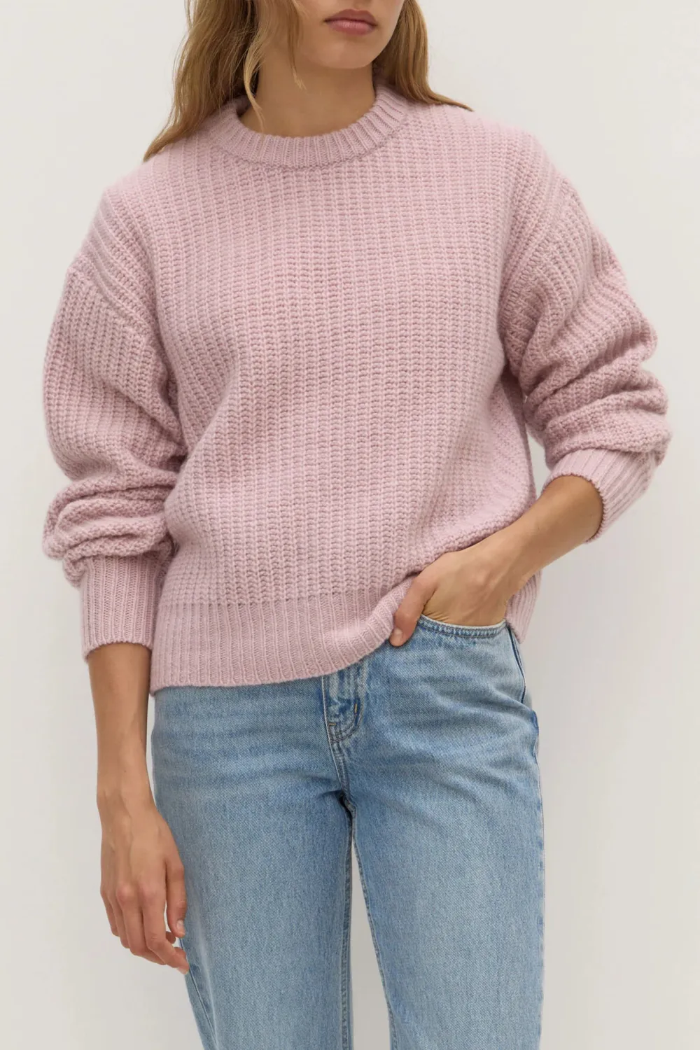 Thick Round Neck Knitted Sweater