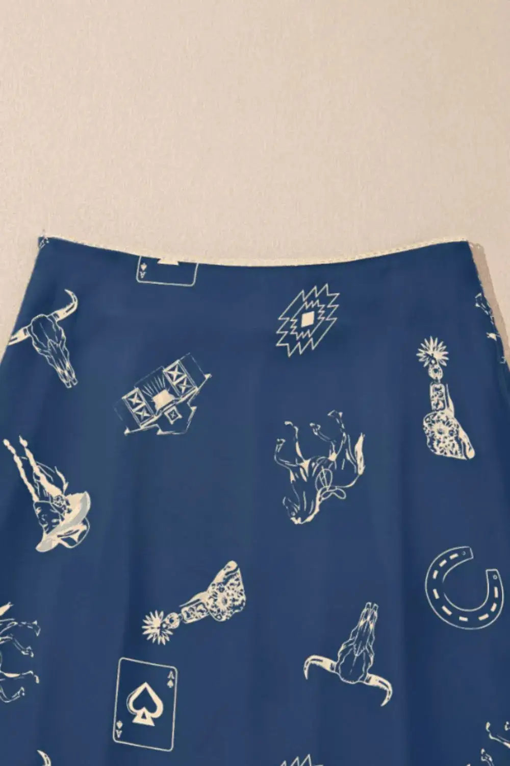 Satin Western Maxi Skirt