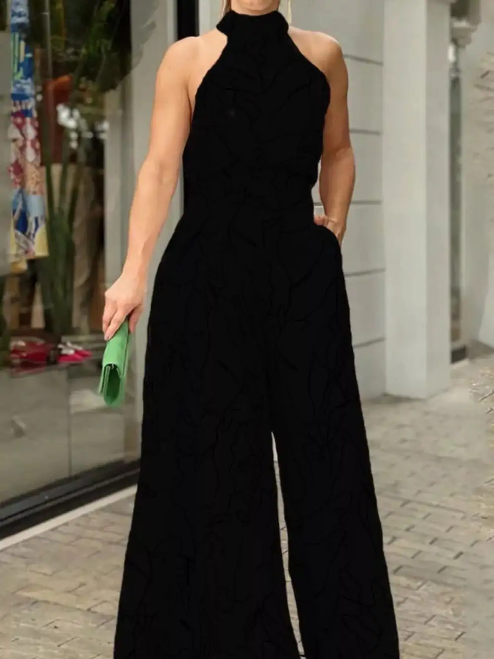Everyday Wide Leg Halter Jumpsuit