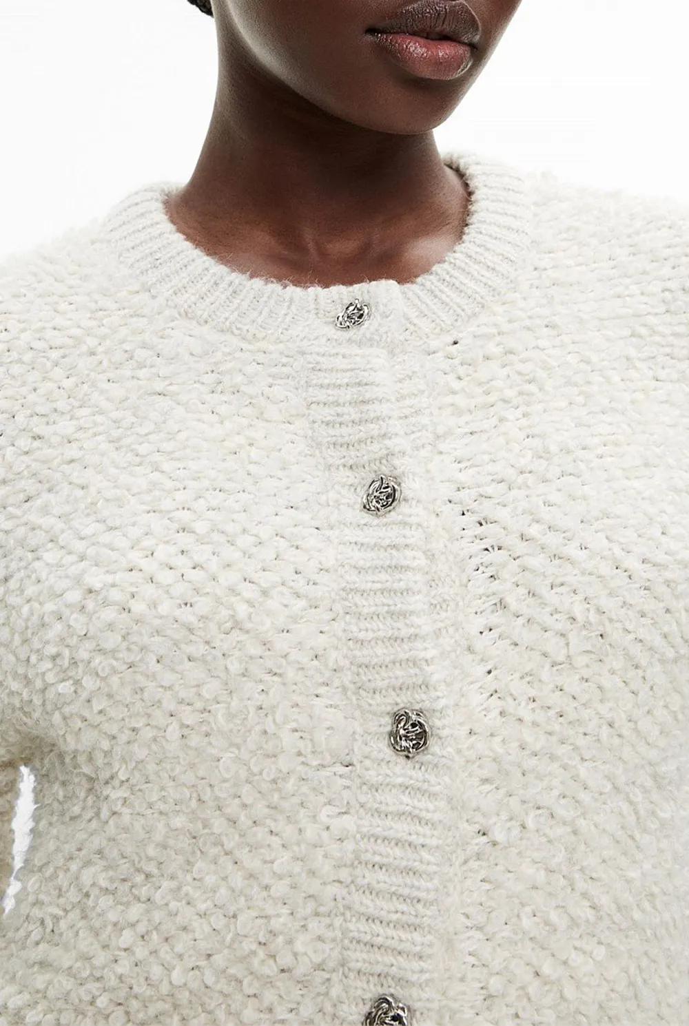 Knitted Fleece Cardigan