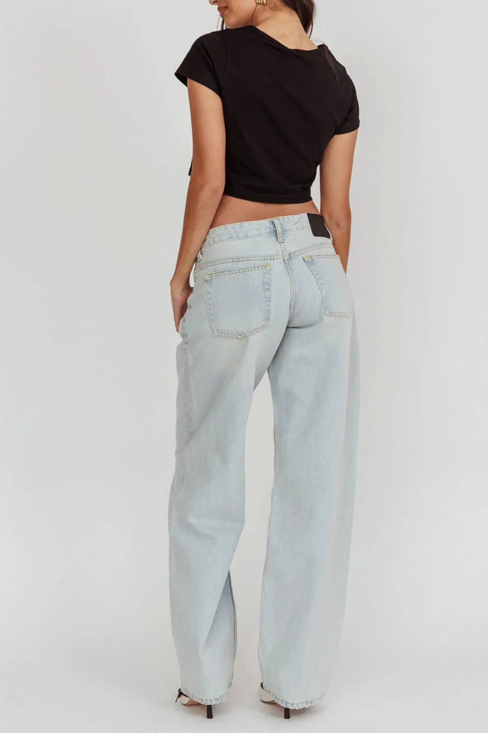Cotton Loose Low Rise Jeans