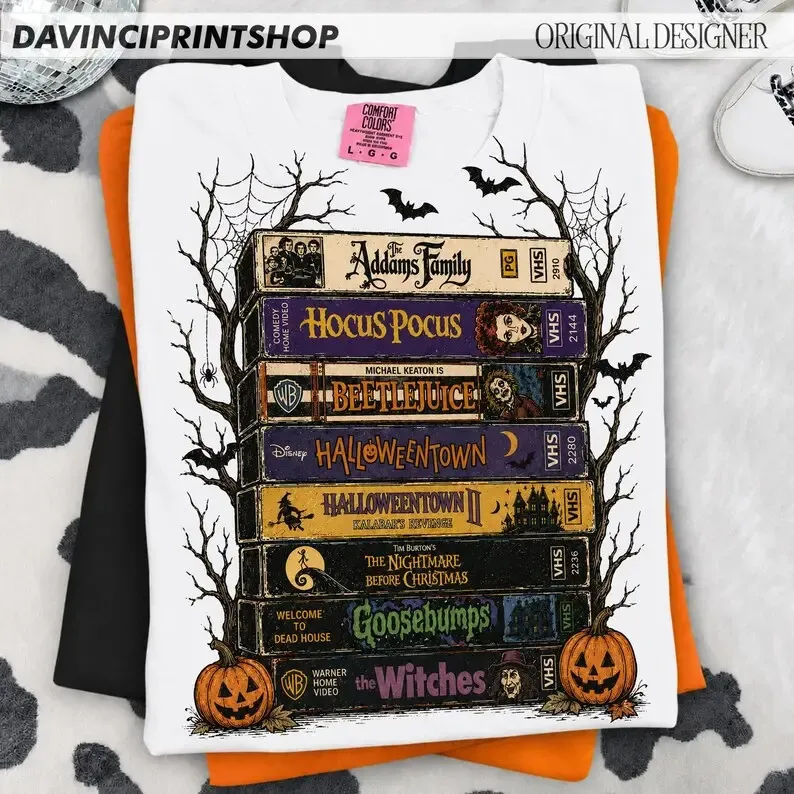 Vintage Halloween Casual Short Sleeve
