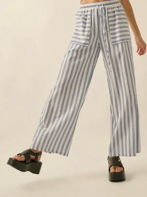Poet Stripe Wide Leg Pants