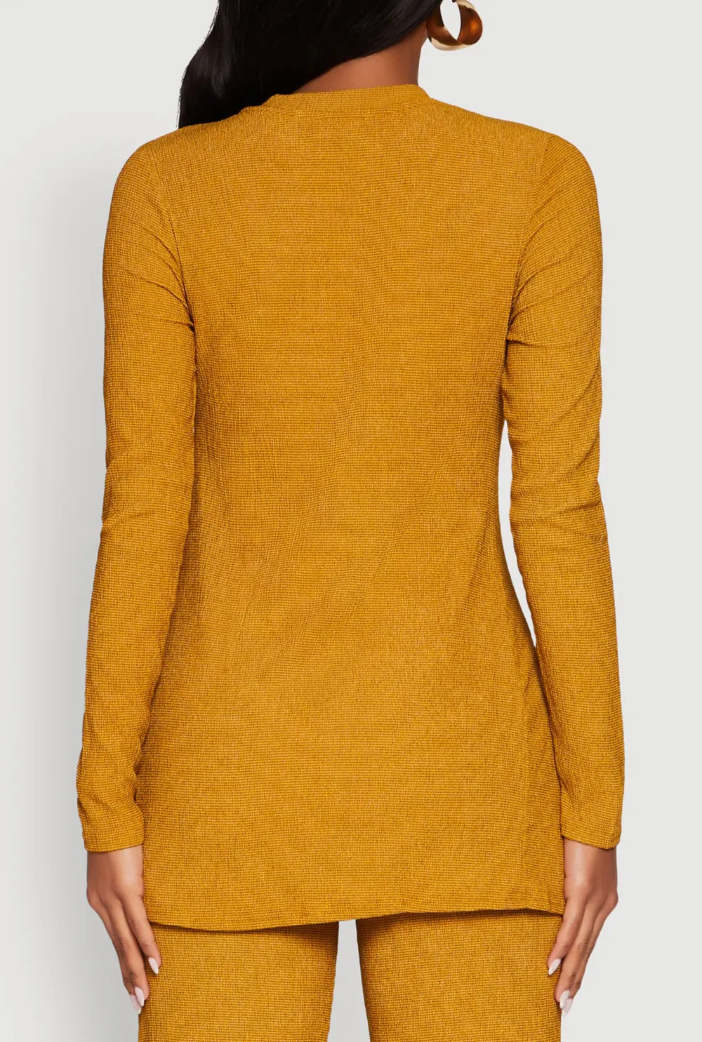 Side Slit Long Sleeved Shirt