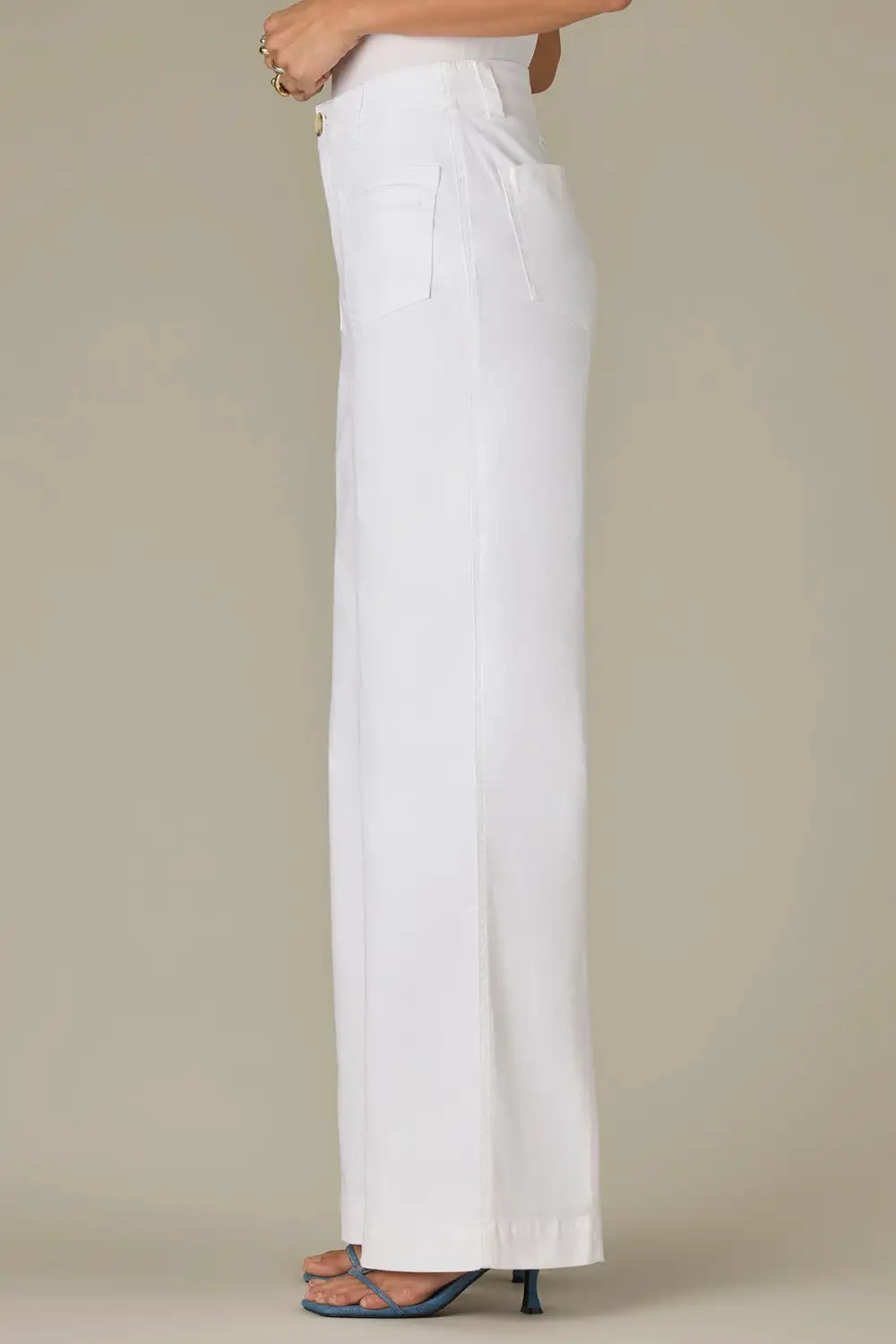  V-yoke Spade Pocket Petite Wide Leg Pants