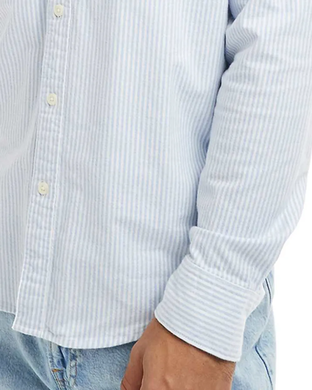 Stripe Oxford Shirt In Light Blue