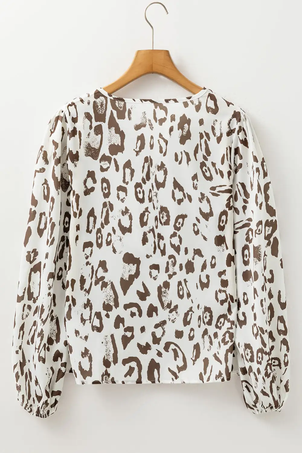 Everyday Leopard Print Split Neck Blouse