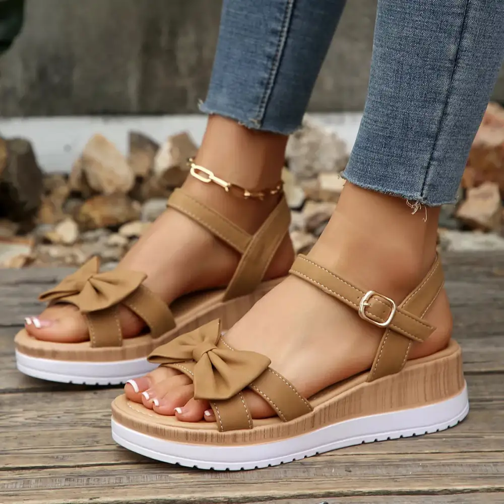 Wedge Bow Sandals