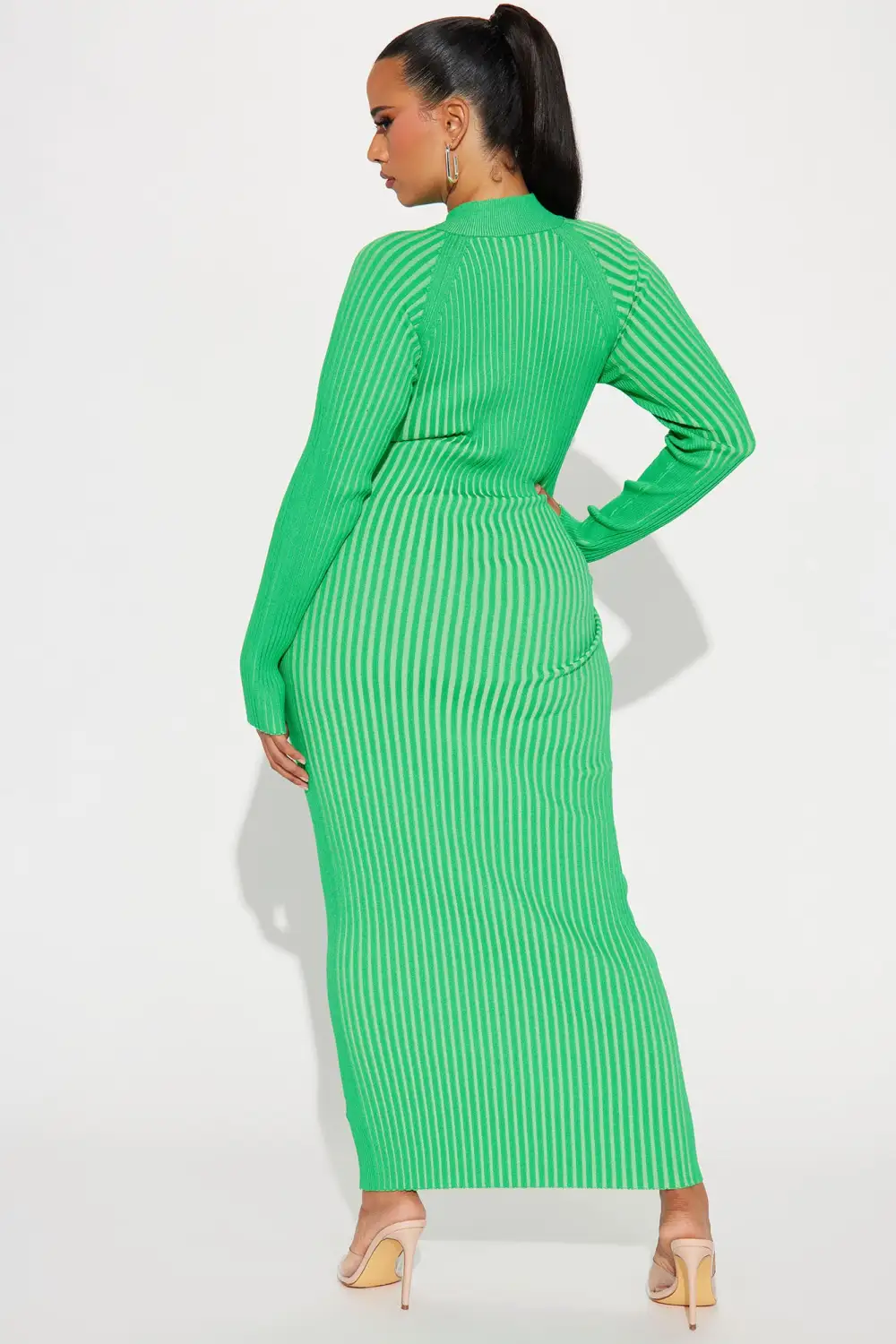 Keeping You Warm Sweater Maxi Dress - Kelly Green