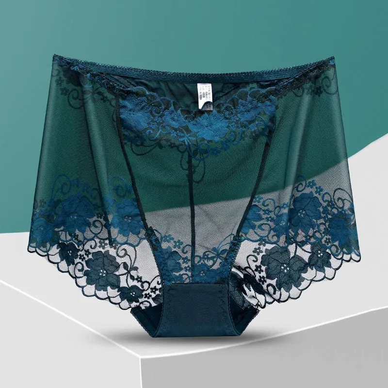 Soft Everyday High Waist Lace Trim Breathable Panty