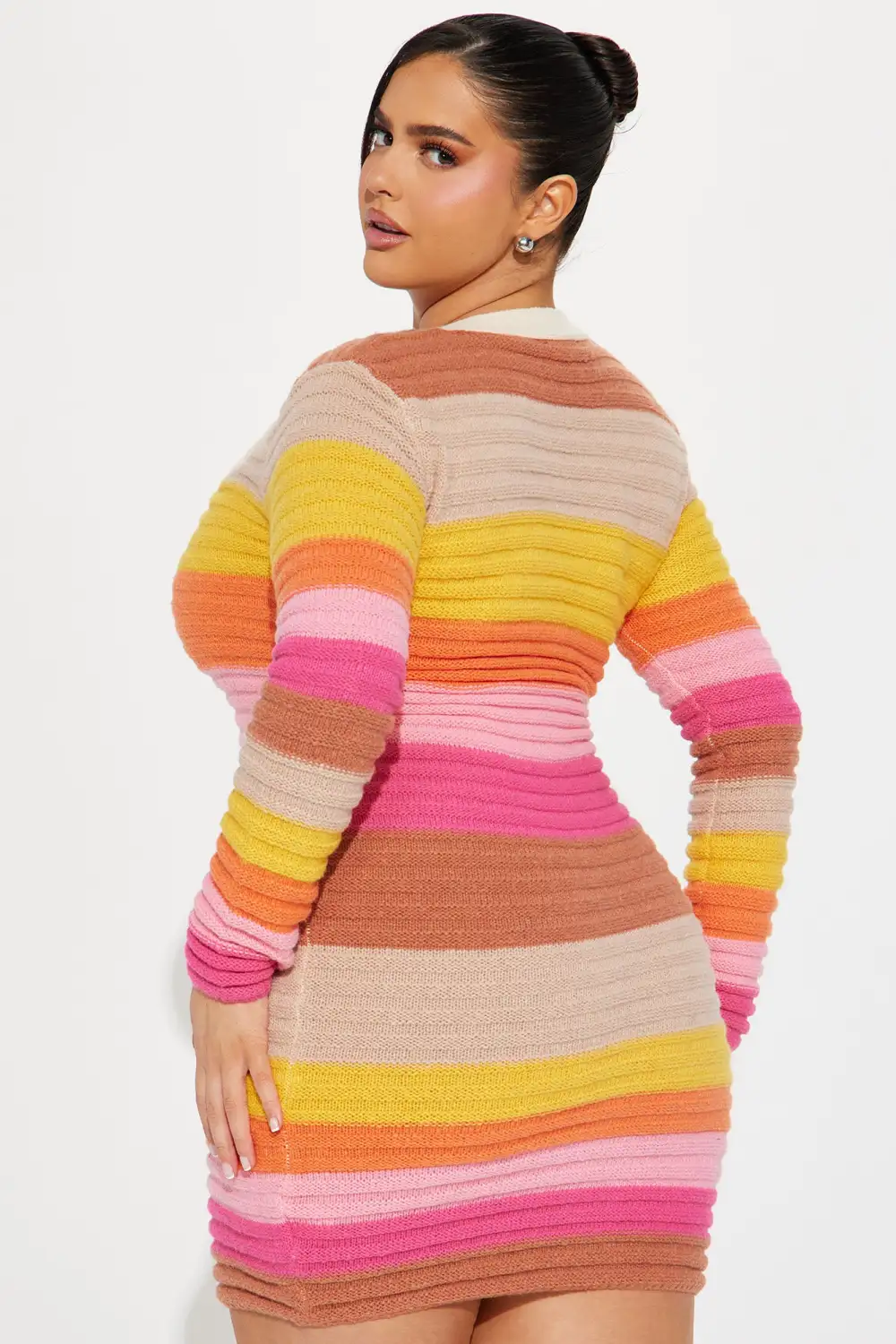 Lyla Sweater Mini Dress - Pink/combo