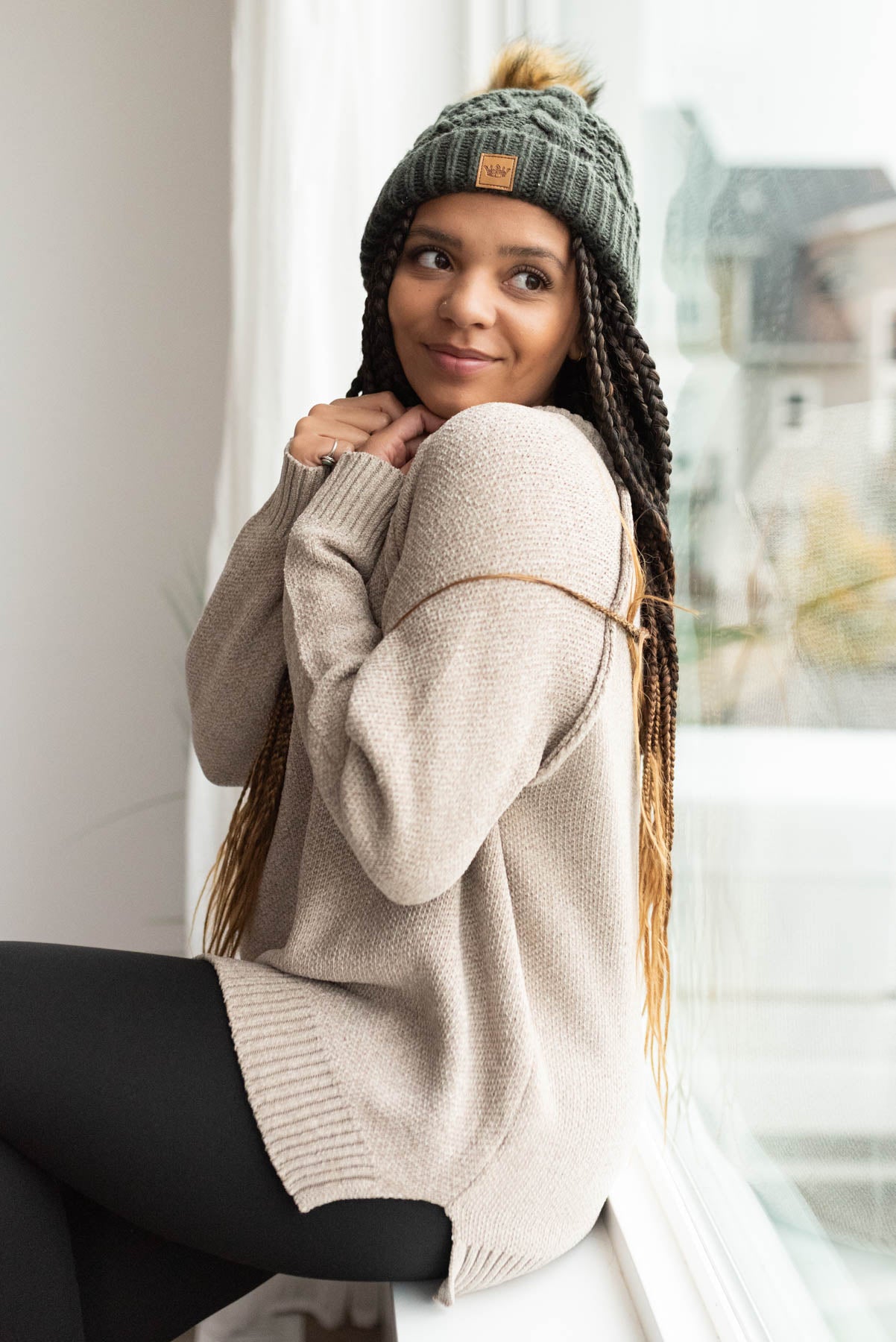 Harlie Taupe Knitted Sweater