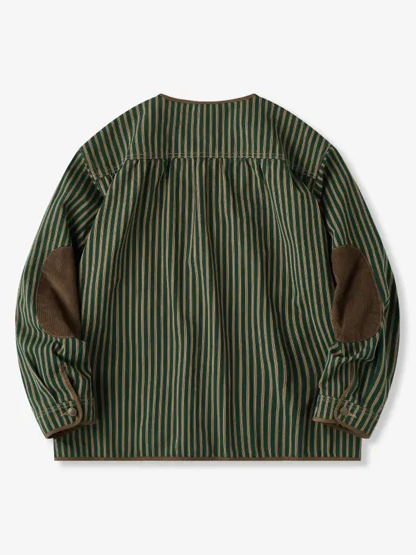 Men'S Corduroy Collarless Work Jacket