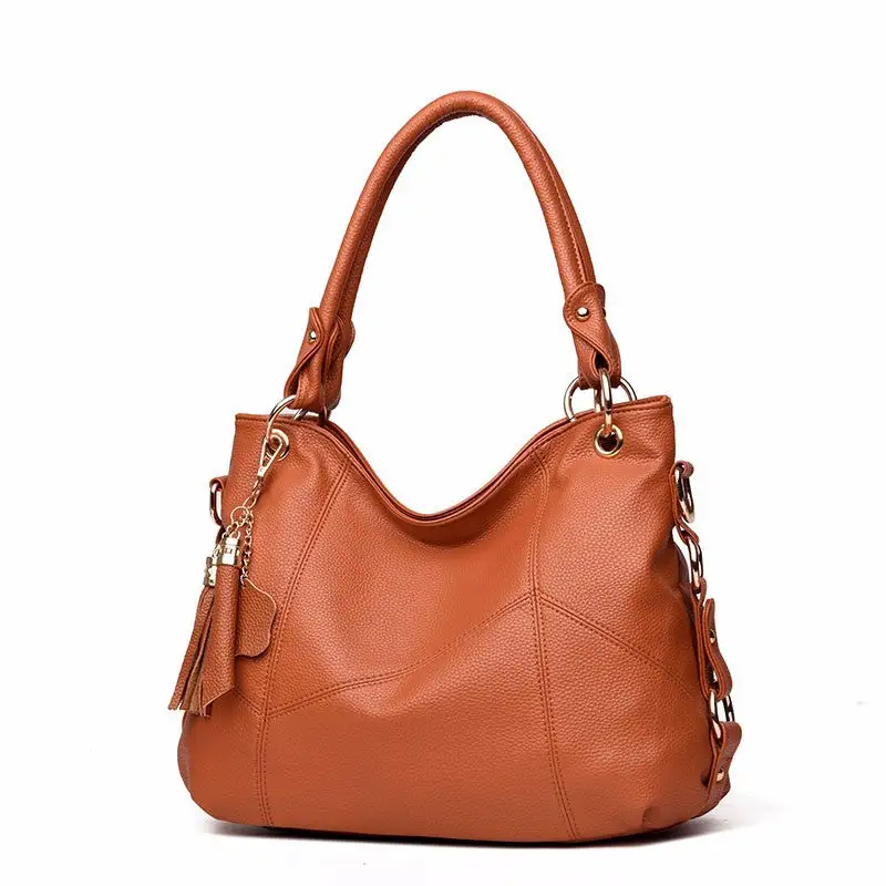 Commuter Roomy Textured Tassel Tote Bag