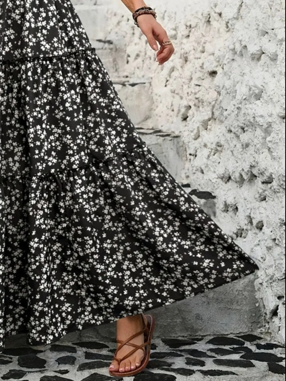 Tiered Floral Maxi So Skirt