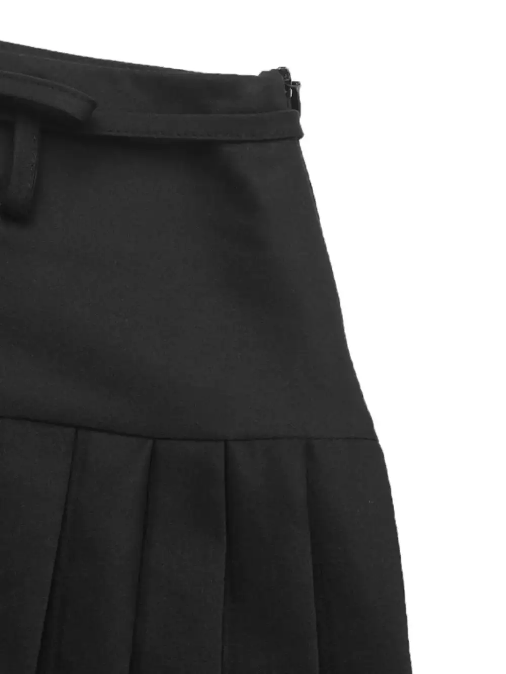 Tied Pleated Mini So Skirt