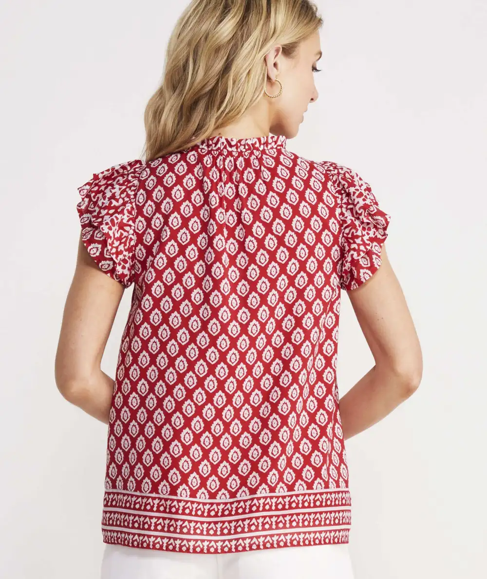 ♥Vineyard Tile Ruffle Top2