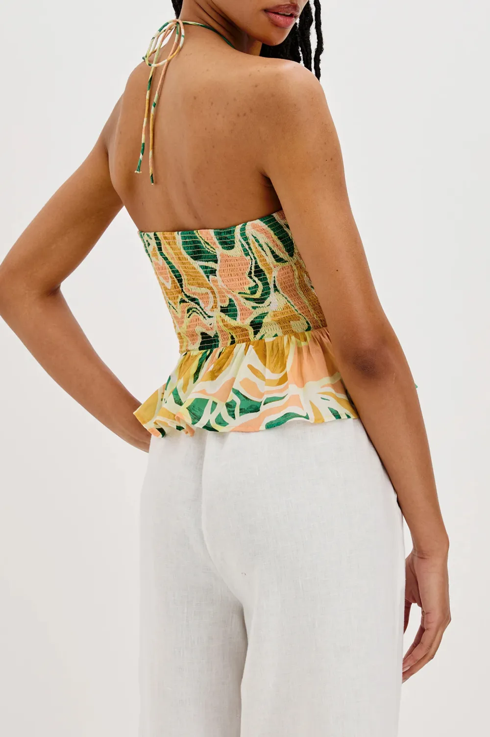 Retro Casual Neckwrap Top