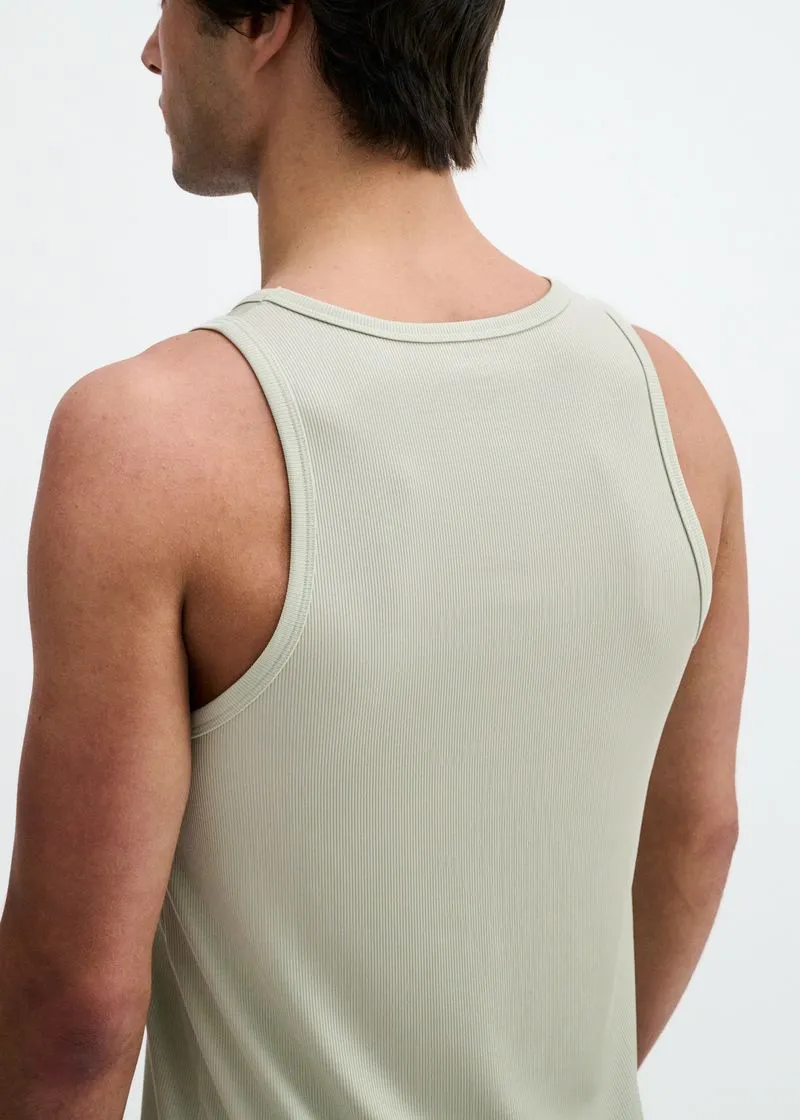 Graphic Ribbed Stretch Tank Top