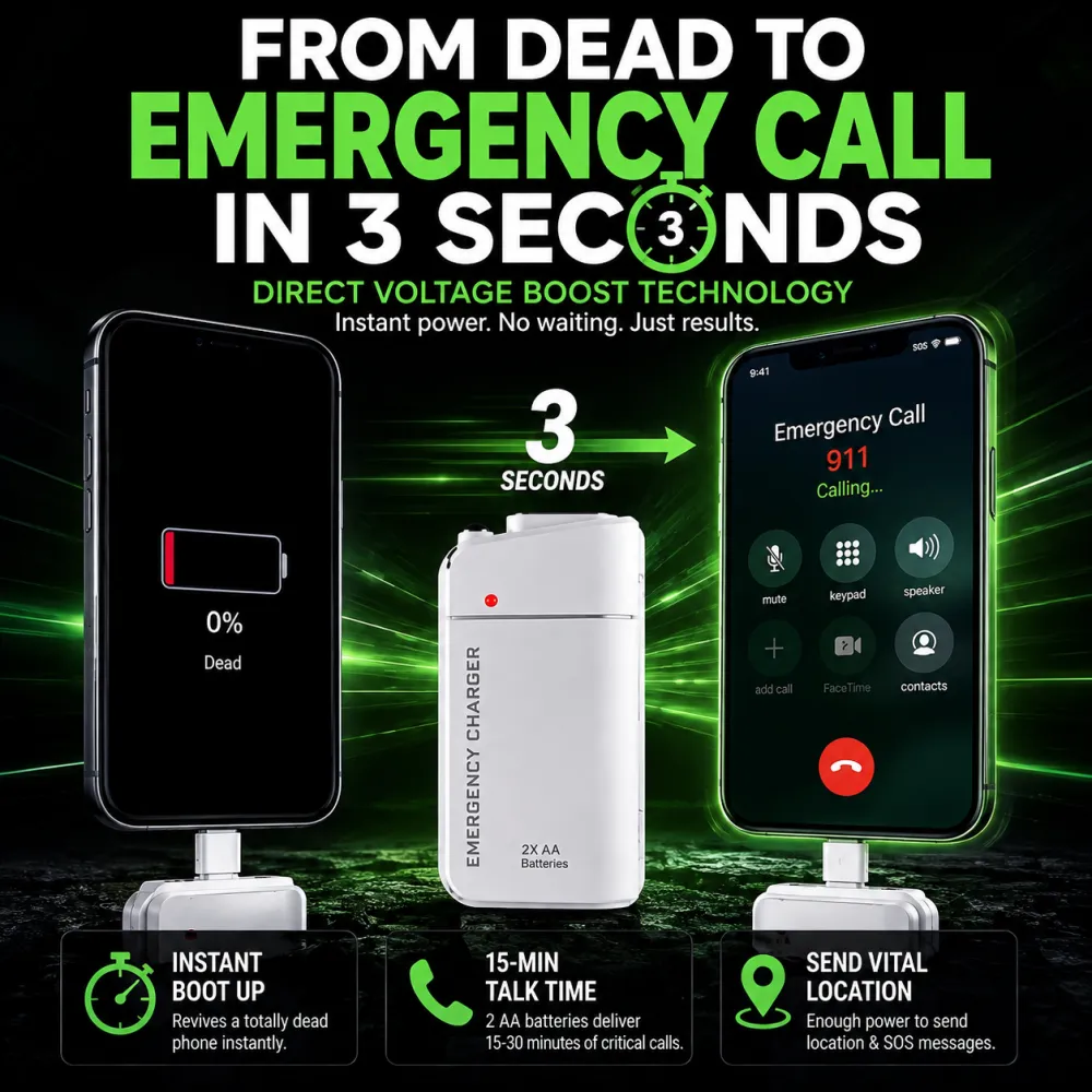 Portable emergency mobile phone charger
