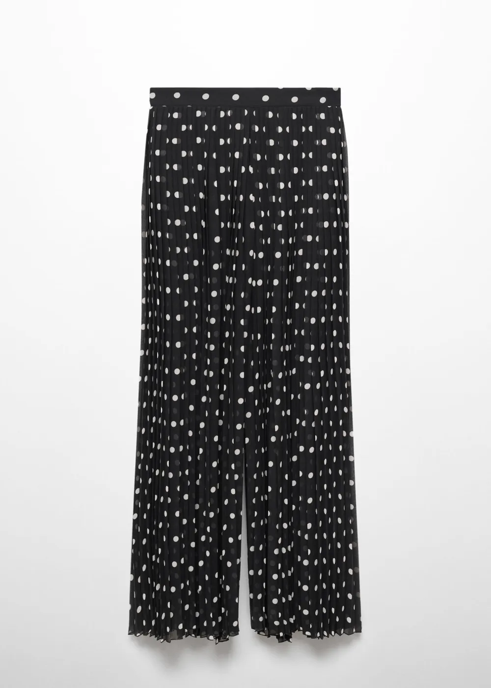 Polka dot pleated pants