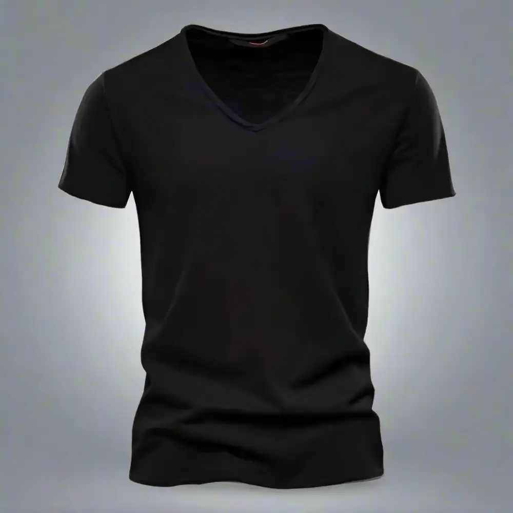 Open Neck Classic Knit Tee