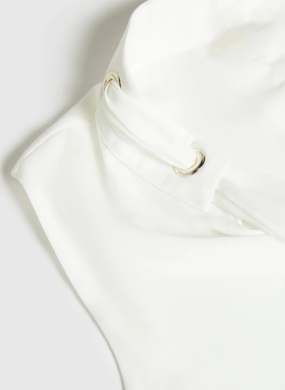 Lace V-Neck Tie-Front Top