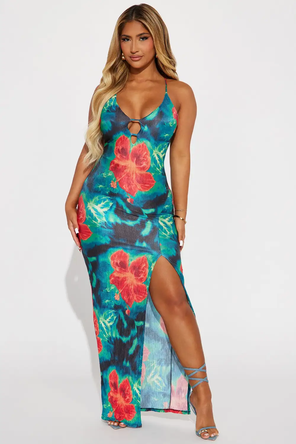 The Tropics Maxi Dress - Jade/Combo