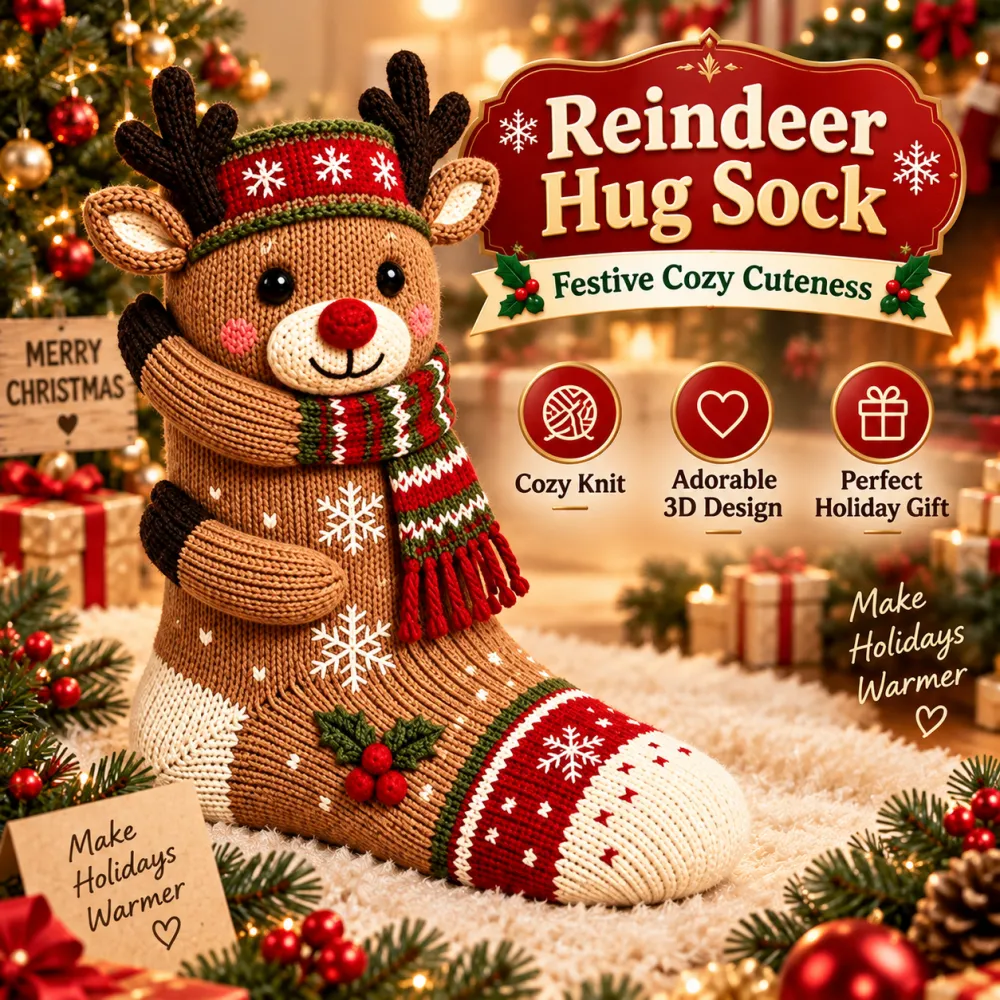 🎄 3D Christmas Hug Socks™ – The Cozy Holiday Gift That Brings Smiles & Warm Hugs