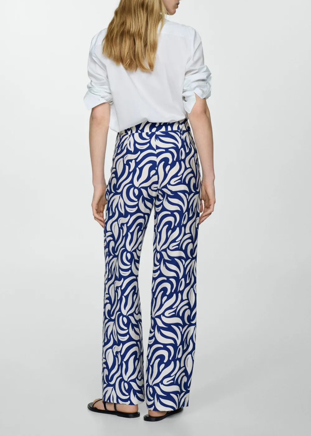 Wide leg printed pants