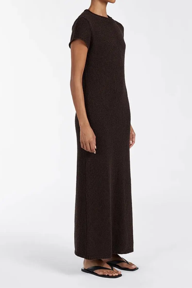 BITTER CHOC KNIT MIDI DRESS